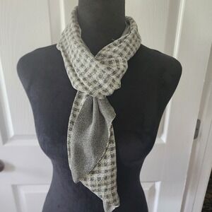 Vintage 90's First Issue American Design Scarf 2 tone Print In Gray/Black